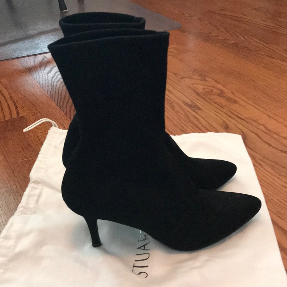 Stuart Weitzman Black Cling Bootie